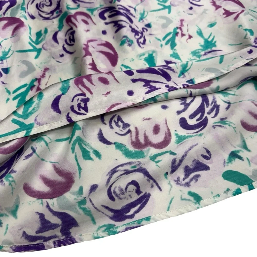 Rixo Kelly Floral Midi Skirt Size S Silk Blend A-Line Fairy Romantic Preppy - Picture 4 of 10
